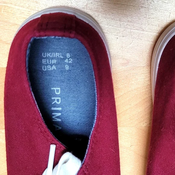 PRIMARK | Maroon Sneakers, Sz 9 - Picture 7 of 7